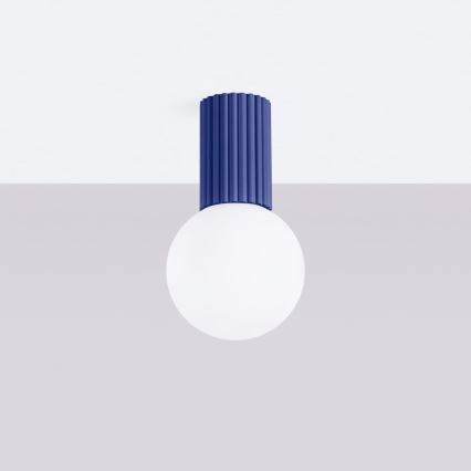 Plafonnier de salle de bain HALO 1xG9/8W/230V d. 12 cm IP44 bleu