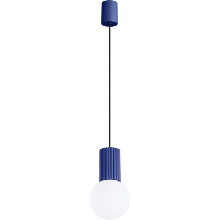 Lampadario a sospensione con filo HALO 1xG9/8W/230V diametro 12 cm blu