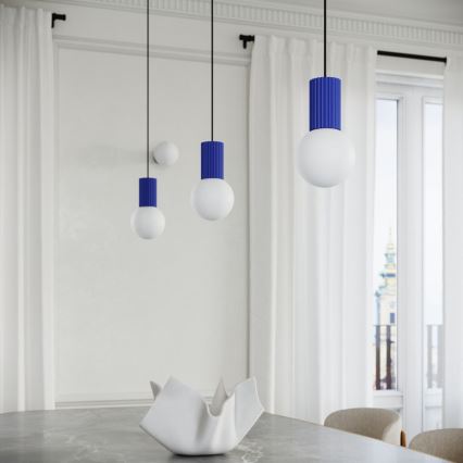 Suspension filaire HALO 1xG9/8W/230V d. 12 cm bleu