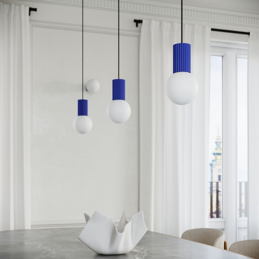 Suspension filaire HALO 1xG9/8W/230V d. 12 cm bleu