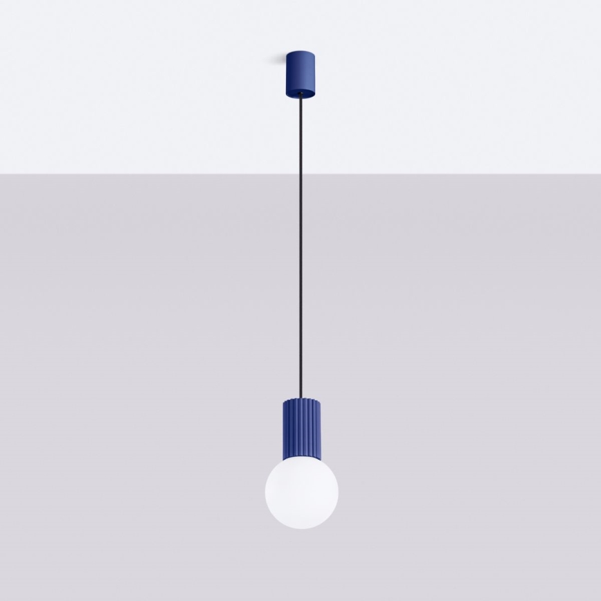 Suspension filaire HALO 1xG9/8W/230V d. 12 cm bleu