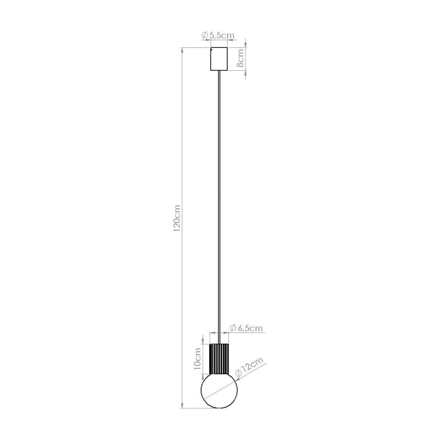 Suspension filaire HALO 1xG9/8W/230V d. 12 cm bleu
