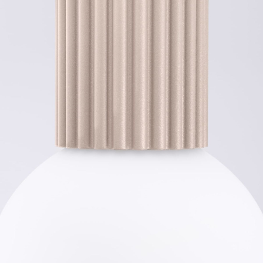 Plafonnier de salle de bain HALO 1xG9/8W/230V d. 12 cm IP44 beige