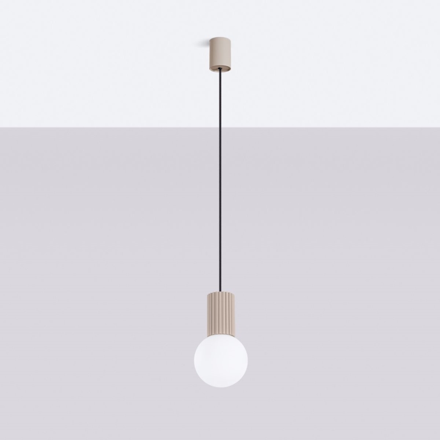 Suspension filaire HALO 1xG9/8W/230V d. 12 cm beige