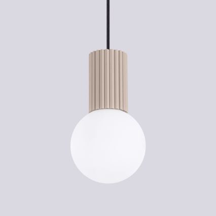 Suspension filaire HALO 1xG9/8W/230V d. 12 cm beige