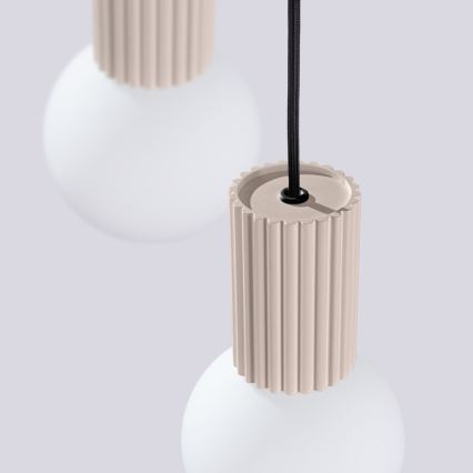Suspension filaire HALO 3xG9/8W/230V d. 25 cm beige