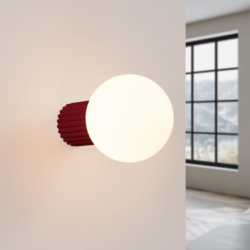 Applique murale salle de bain HALO 1xG9/8W/230V d. 12 cm IP44 rouge