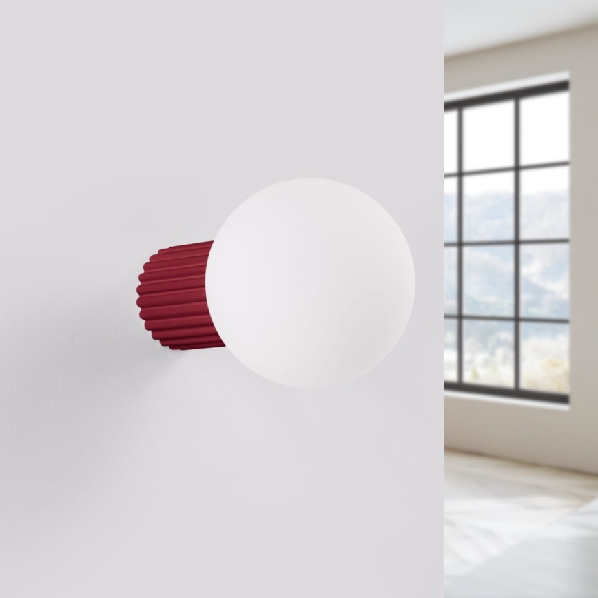 Applique murale salle de bain HALO 1xG9/8W/230V d. 12 cm IP44 rouge