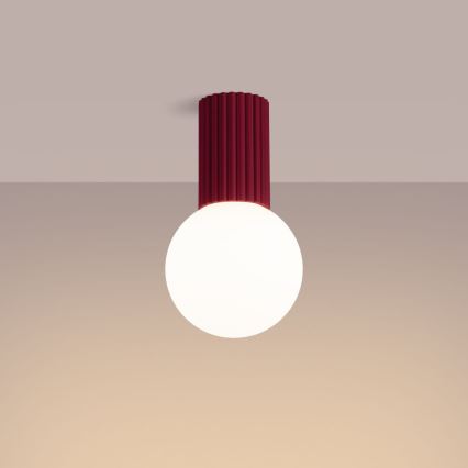 Deckenleuchte für Badezimmer HALO 1xG9/8W/230V d 12 cm IP44 rot