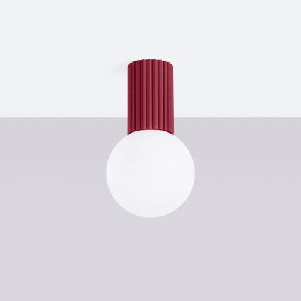 Deckenleuchte für Badezimmer HALO 1xG9/8W/230V d 12 cm IP44 rot