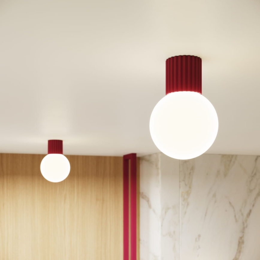 Plafonnier de salle de bain HALO 1xG9/8W/230V d. 12 cm IP44 rouge