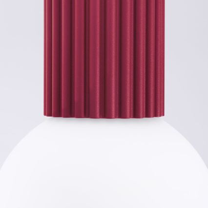 Plafonnier de salle de bain HALO 1xG9/8W/230V d. 12 cm IP44 rouge