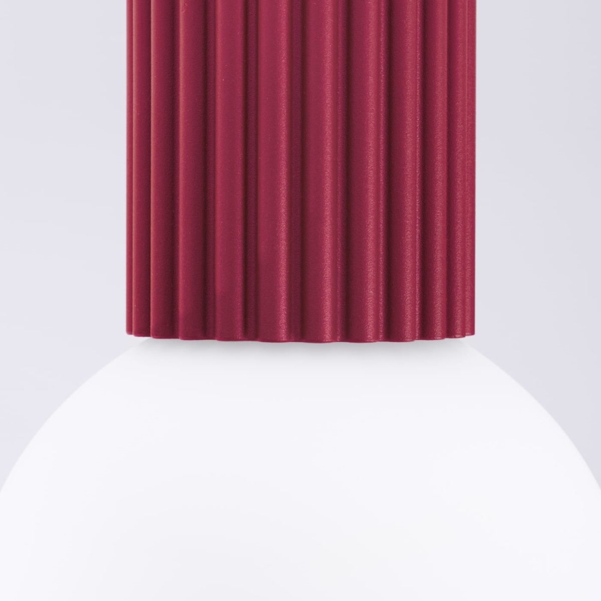Plafonnier de salle de bain HALO 1xG9/8W/230V d. 12 cm IP44 rouge