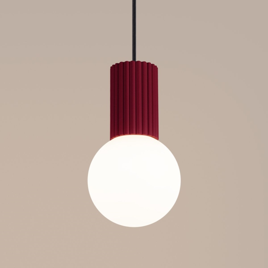 Suspension filaire HALO 1xG9/8W/230V d. 12 cm rouge