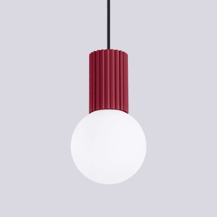Suspension filaire HALO 1xG9/8W/230V d. 12 cm rouge
