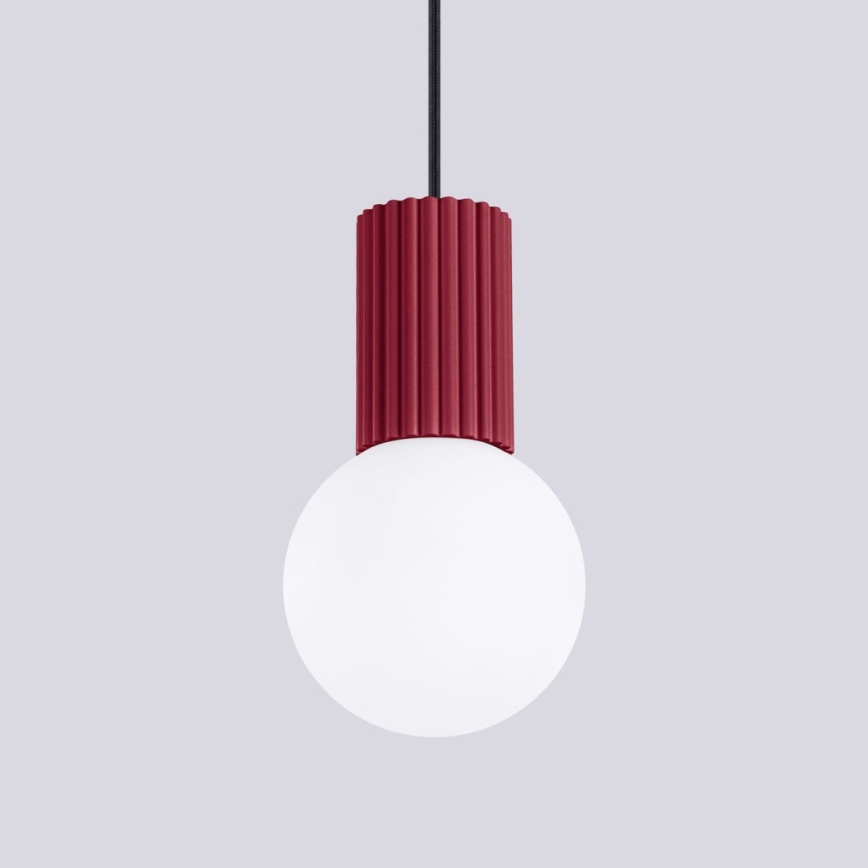 Suspension filaire HALO 1xG9/8W/230V d. 12 cm rouge