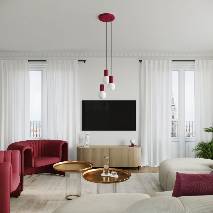 Lampe de table HALO 1xG9/8W/230V d. 12 cm rouge