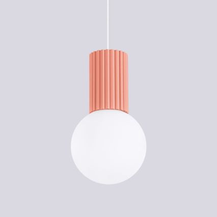 Suspension filaire HALO 1xG9/8W/230V d. 12 cm rose