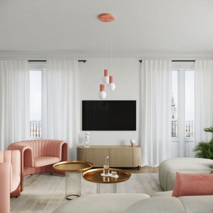 Lampe de table HALO 1xG9/8W/230V d. 12 cm rose