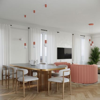 Lampe de table HALO 1xG9/8W/230V d. 12 cm rose