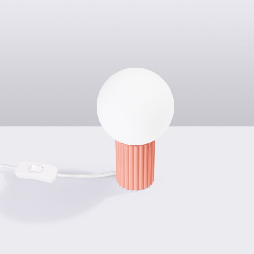 Lampe de table HALO 1xG9/8W/230V d. 12 cm rose