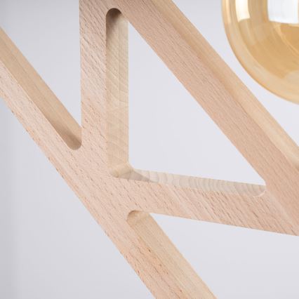 Suspension filaire CARO 1xE27/15W/230V hêtre
