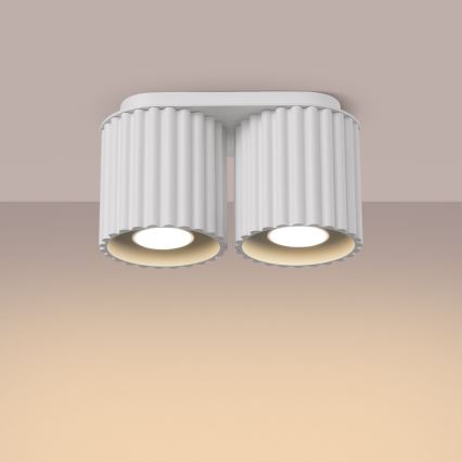 Faretto AURA 2xGU10/10W/230V bianco