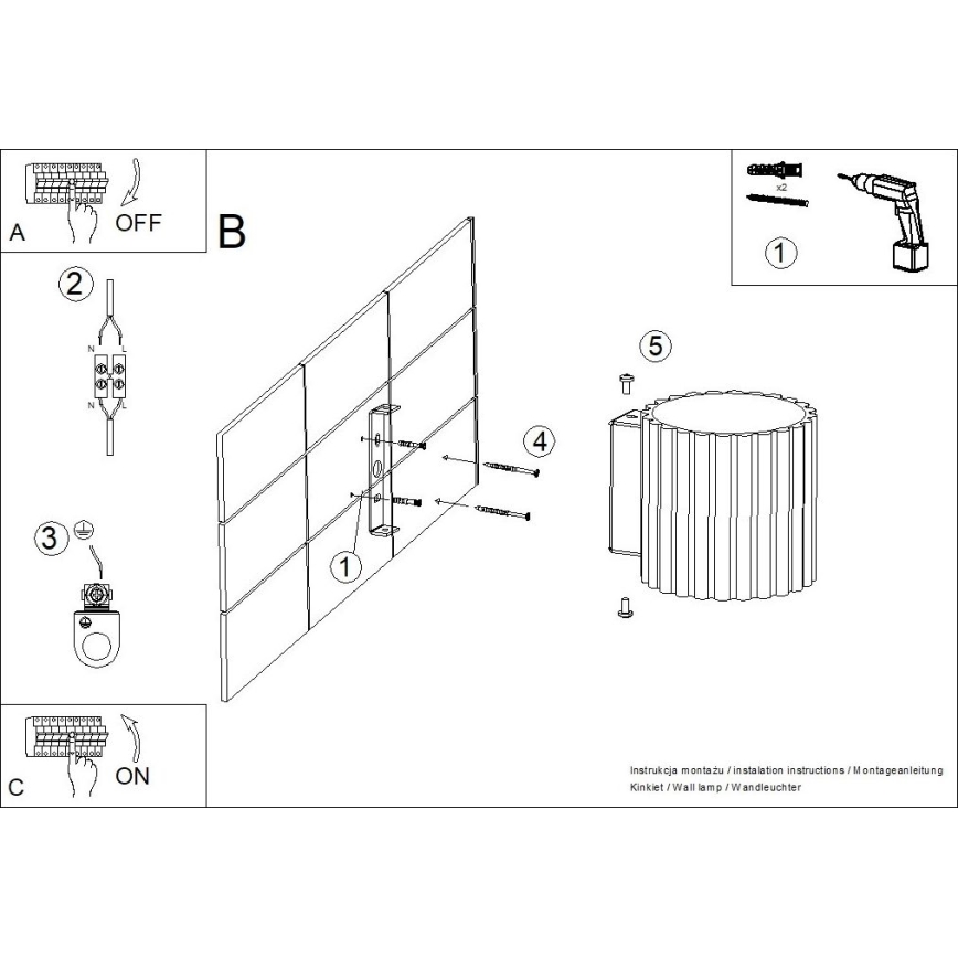 Applique murale AURA 1xG9/10W/230V blanche