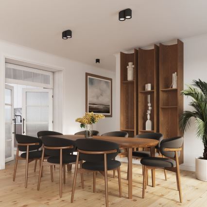 Spot AURA 1xGU10/10W/230V 10 cm noir