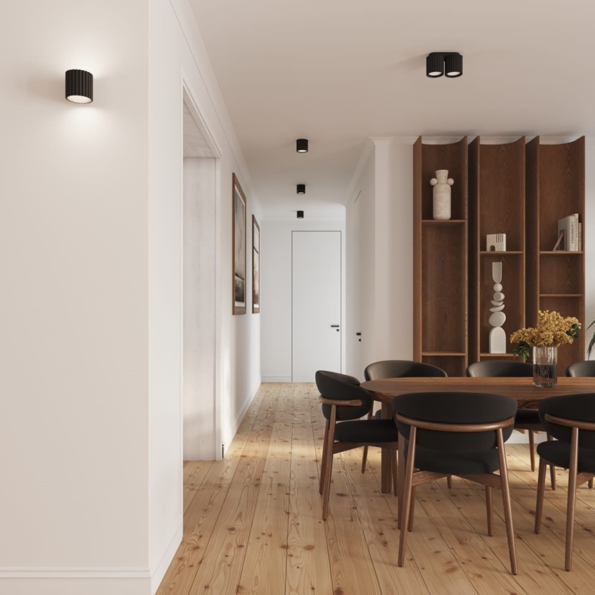 Spot AURA 1xGU10/10W/230V 10 cm noir