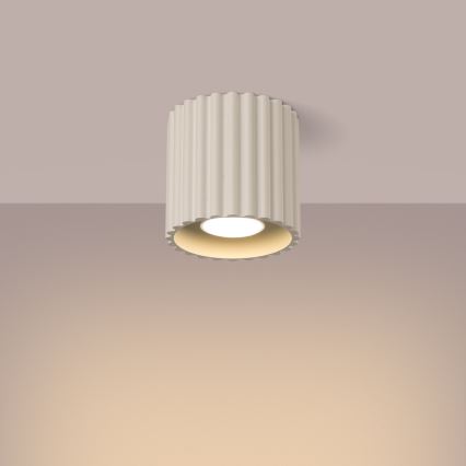 Spotleuchte AURA 1xGU10/10W/230V 10 cm cremefarben