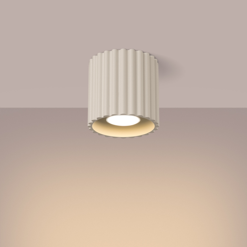 Spotleuchte AURA 1xGU10/10W/230V 10 cm cremefarben