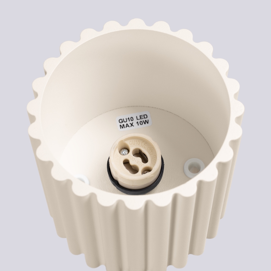 Spotleuchte AURA 1xGU10/10W/230V 10 cm cremefarben