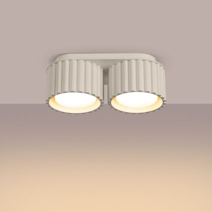 Faretto AURA 2xGX53/10W/230V, colore crema