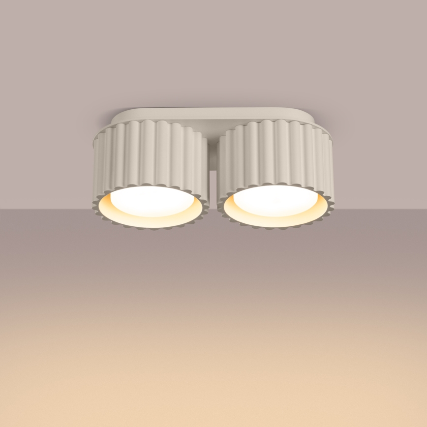 Faretto AURA 2xGX53/10W/230V, colore crema