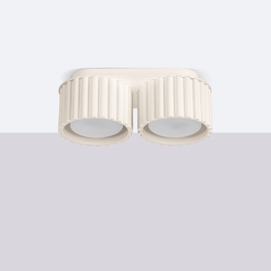 Faretto AURA 2xGX53/10W/230V, colore crema