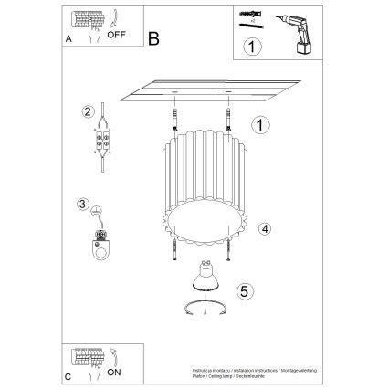 Spot AURA 1xGU10/10W/230V 10 cm marron