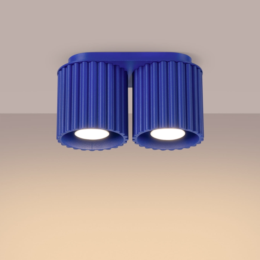 Faretto AURA 2xGU10/10W/230V blu