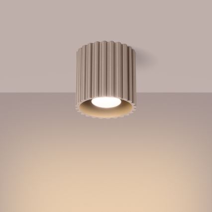 Faretto AURA 1xGU10/10W/230V 10 cm tortora