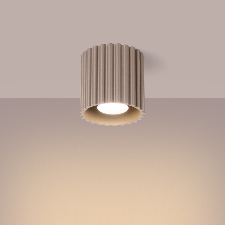 Faretto AURA 1xGU10/10W/230V 10 cm tortora