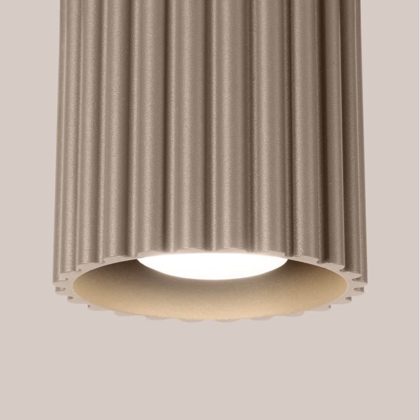 Faretto AURA 1xGU10/10W/230V 10 cm tortora