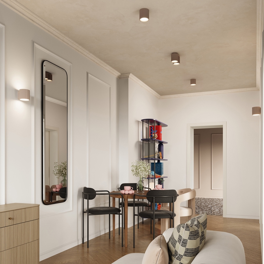 Spot AURA 1xGU10/10W/230V 10 cm taupe