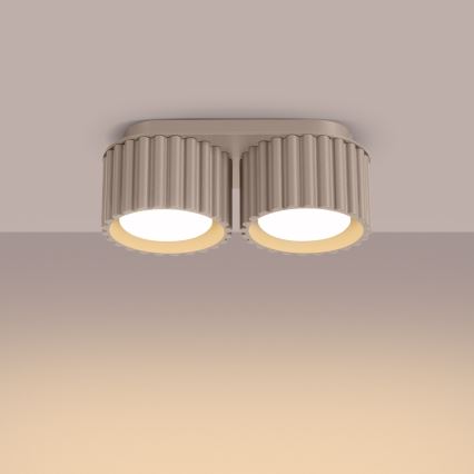 Faretto AURA 2xGX53/10W/230V taupe