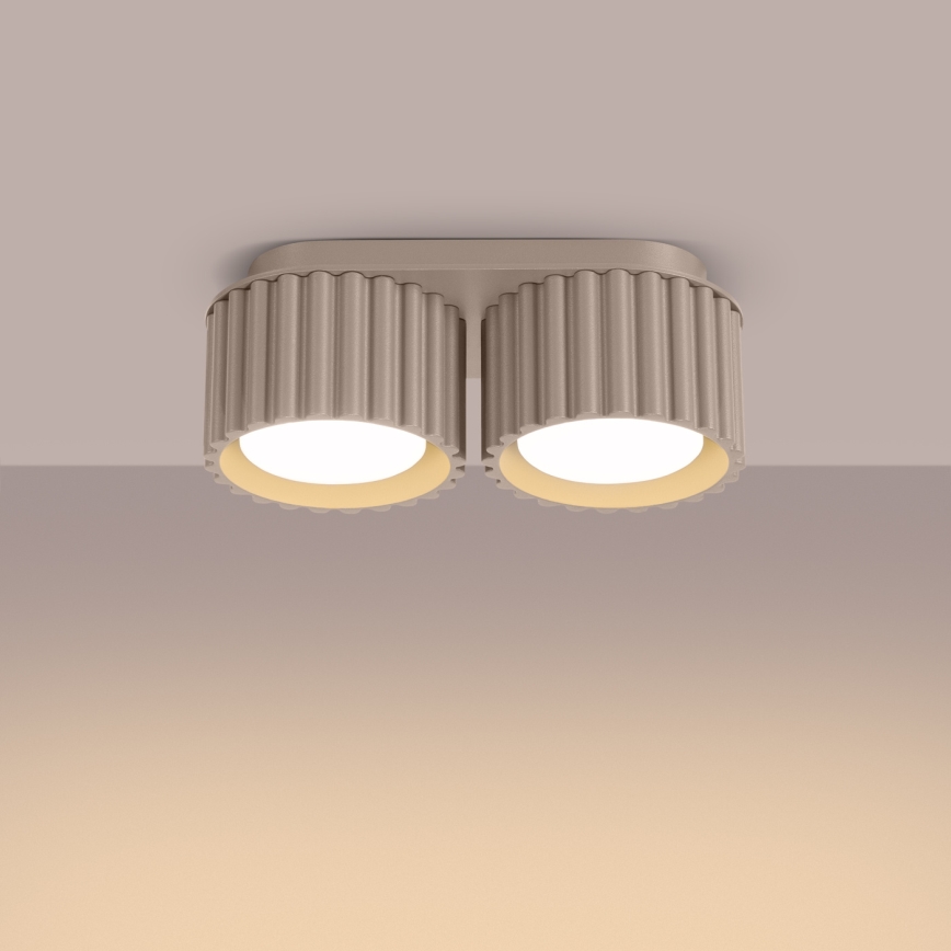 Faretto AURA 2xGX53/10W/230V taupe