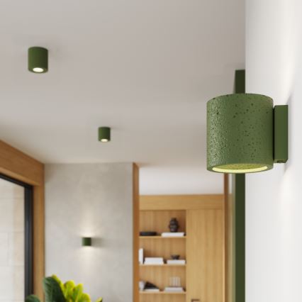 Faretto da parete ORBIS 1xG9/8W/230V cemento/verde