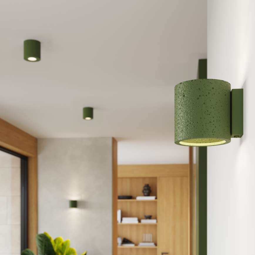 Faretto da parete ORBIS 1xG9/8W/230V cemento/verde