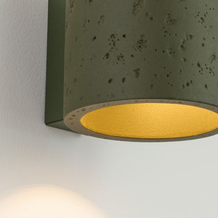 Faretto da parete ORBIS 1xG9/8W/230V cemento/verde