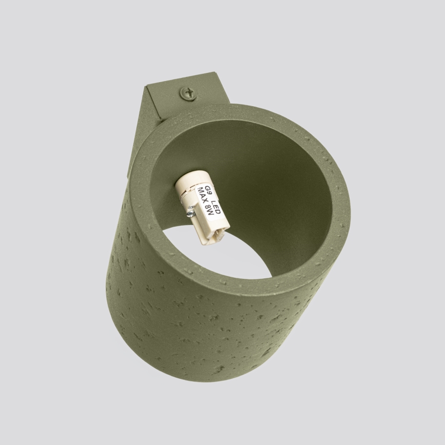 Faretto da parete ORBIS 1xG9/8W/230V cemento/verde