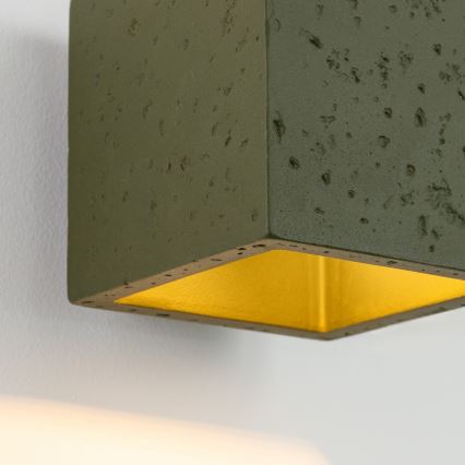 Applique murale spot QUAD 1xG9/8W/230V béton/vert