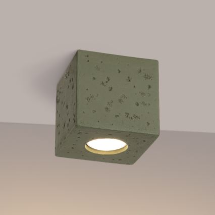 Faretto QUAD 1xGU10/10W/230V cemento/verde